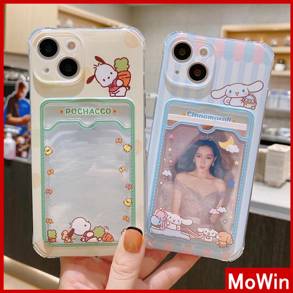 Mowin - เข้ากันได้สำหรับ 15 เคสไอโฟน11 เคส iphone 11 สำหรับ 14 Pro Max เคส iPhone การ์ดใส่การ์ดเคสใสเคส TPU อ่อนกันกระแทกฝาครอบกล้องการ์ตูนน่ารักเข้ากันได้กับ iPhone 11 12 13 Pro Max 7Plus XR XS 7 8