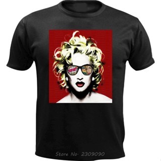 T-Shirtเสื้อยืด พิมพ์ลายกราฟฟิตี้ นักร้อง Madonna สไตล์ฮาราจูกุ คลาสสิก สําหรับผู้ชาย LGgjgj91GAkndp70 S-5XL