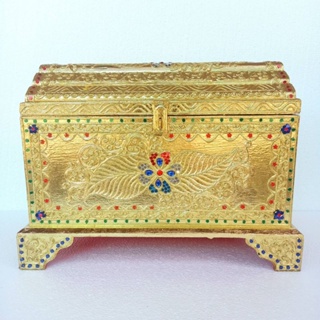 หีบทอง หีบคัมภีร์ หีบพระธรรม กล่องใส่จิวเวลรี่ กล่องสมบัติ หีบไม้ กล่องไม้ wooden box