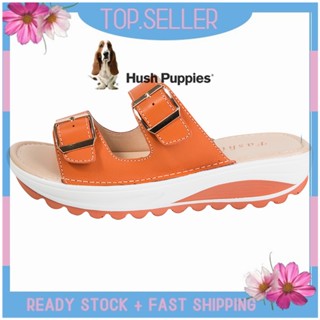 Hush Puppies รองเท้าแตะ ส้นแบน สไตล์เกาหลี ขนาดใหญ่ EU 40 41 สําหรับผู้หญิง