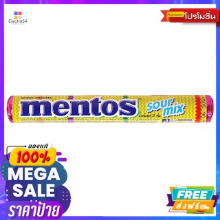 ขนม เมนทอส ลูกอมรสผลไม้ ซาวร์มิกซ์ 37 ก. Mentos Fruit Candy Sour Mix 37 g.ลูกอม