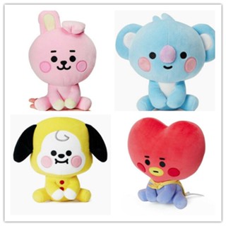 Bts KPOP BT21 ตุ๊กตานั่ง 12 ซม. 20 ซม. RJ SHOOKY TATA COOKY CHIMMY รับประกันคุณภาพสูง CZI8