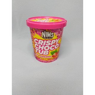 Nims crispy choco tub starberry strawberry chocolate สตาร์เบอร์รี่ ช็อกโกแลตสตอเบอร์รี่