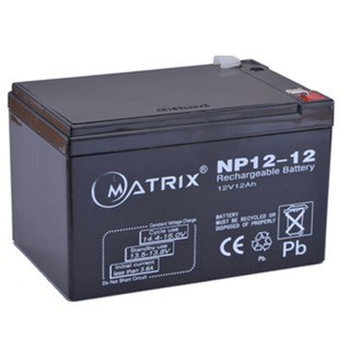 แบตเตอรี่แห้ง MATRIX 12Ah/12V ups แบตสำรอง แบตยูพีเอส แบตเตอรี่ 12v ups รับประกัน 1ปี