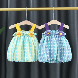 ชุดเดรสทูทู ลายดอกไม้ สีสันสดใส แฟชั่นฤดูร้อน สําหรับเด็กทาร…