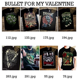 BULLET FOR MY VALENTINE NTS เสื้อยืด เสื้อวง สกรีนลายอย่างดี ผ้าหนานุ่ม ไม่หดไม่ย้วย มาตราฐาน NTS แบรนด์ S M L XL XXL