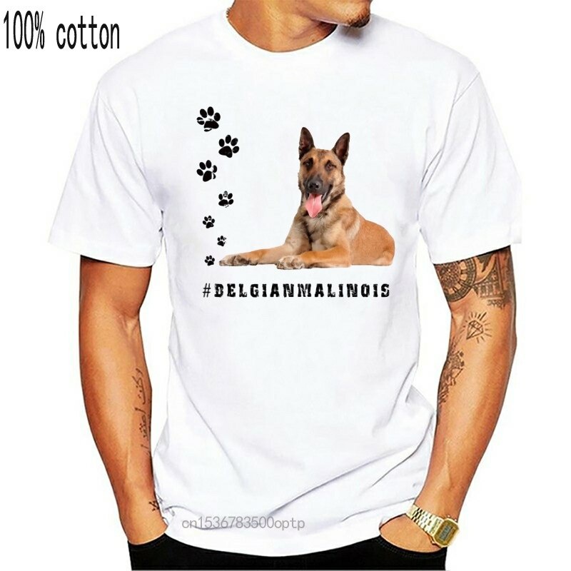 2022 ผู้ชาย T เสื้อ BELGIAN SHEPHERD MALINOIS Wos T เสื้อ Hashtag Tee สุนัขพิมพ์สัตว์เลี้ยงแฟชั่น O-