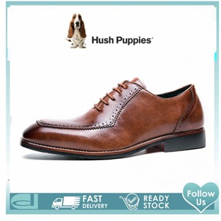 Hush Puppies รองเท้าหนัง รองเท้าทํางาน แบบเป็นทางการ สไตล์เกาหลี สําหรับผู้ชาย