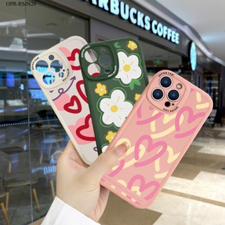 Realme Narzo 20 30A 50A 50 GT Neo 2 3T X XT X2 Prime 5G เคสเรียวมี สำหรับ Case Flowers Love Heart เคส เคสโทรศัพท์ เคสมือถือ  Protective Shell Shockproof Casing Silicone Leather Full Back Cover Soft Cases