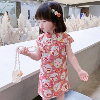 พร้อมส่ง!! ชุดเด็กผู้หญิง ชุดกี่เพ้าอาหมวย ใส่รับอั่งเปา