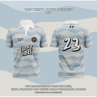 Tlv WAVY AWAY JERSEY 2023 เสื้อโปโลผู้ใหญ่ BAJU Lelaki Berkolar