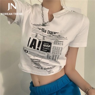 JN Studio  เสื้อแขนยาว เสื้อ แฟชั่น ผู้หญิง เสื้อยืด fashion ทันสมัย ins สไตล์เกาหลี A29J0B5 36Z230909