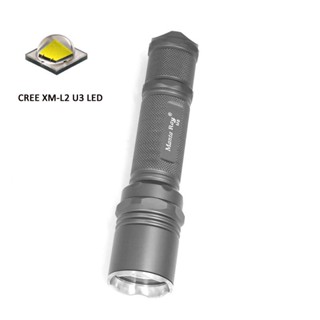 ไฟฉาย ของแท้ Manta Ray M6 Cree XM-L2 Led 1200 Lumens Led พร้อมหัวสเตนเลส