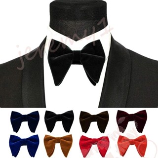 JEREMY1 Wedding Neck Tie Men Planted Velvet Bow Tie Christmas Gift Women Formal Wear Accessories Bow Knot Solid Funeral Horn Bow Ties/Multicolor