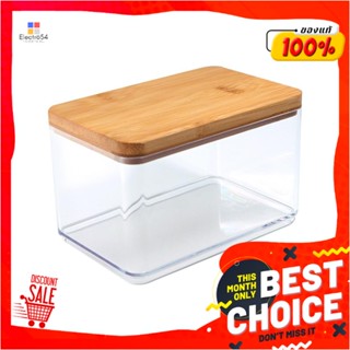 CLEAR กล่องใสฝาไม้ STACKO MOKU BB01141 9x14x8.8 ซม.CLEAR BOX WITH WOODEN LID STACKO MOKU BB01141 9X14X8.8CM