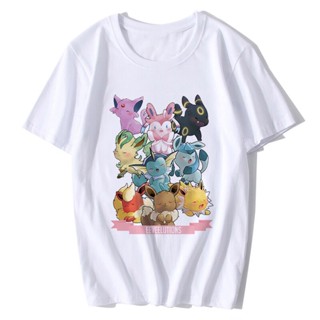 Pokemon Eevee Family T Shirt Summer Men Short Sleeve TShirt Comfortable Tops_07