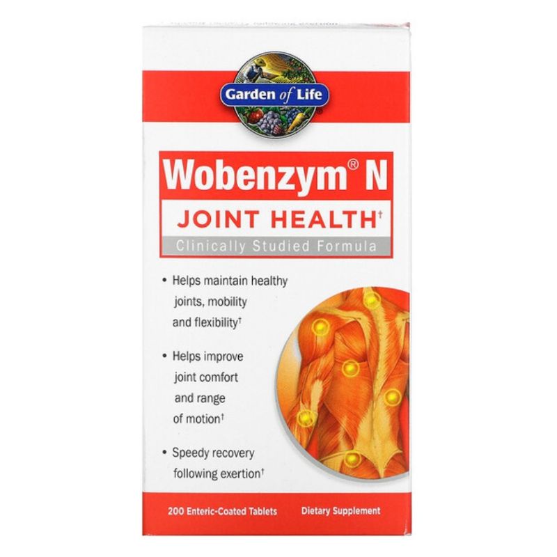 Wobenzym N, Joint Health, 200 Enteric-Coated Tables