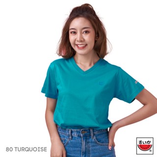 แตงโม (SUIKA) - เสื้อแตงโม ORIGINAL T-SHIRTS คอวี คอกลม สี 80.TURQUOISE