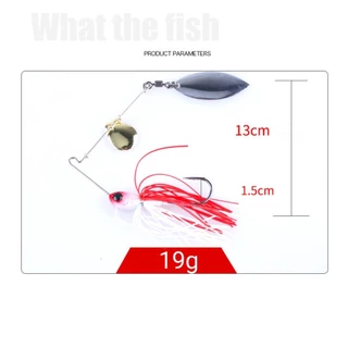 สปินเนอร์เบท ใบสปินคู่ 13g 19g Spinner bait เหยื่อตกชะโด เหยื่อตกแม่คอก เหยื่อตกปลาช่อนเหยื่อชะโด เหยื่อตกปลาชะโด R60