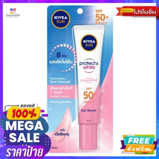 Nivea(นีเวีย) นีเวีย ซัน โพรเทคแอนด์ไวท์ อินสแตนท์ ออร่า เซรั่ม SPF50+ PA+++ 30 มล. Nivea Sun Protect &amp; White Instant Au