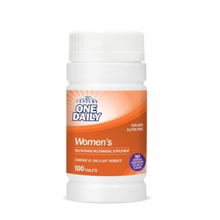 exp 01/2026 วิตามินรวมสำหรับผู้หญิง 21st Century One Daily Womens Tablets, 100 Count