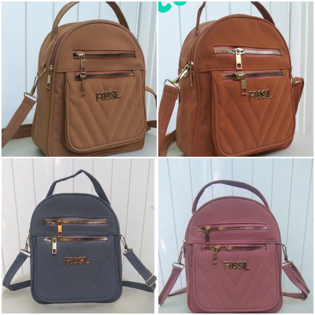 กระเป๋าเป้สลิงผู้หญิงมัลติฟังก์ชั่น 3 in 1 พร้อมซิป CZ f03