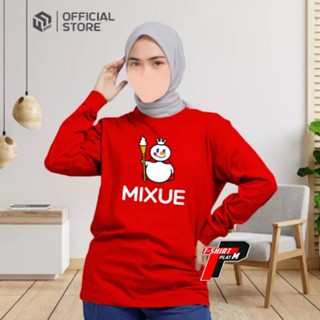 เสื้อยืดแขนยาว คอกลม พิมพ์ลาย Mixue สําหรับผู้ชาย และผู้หญิง