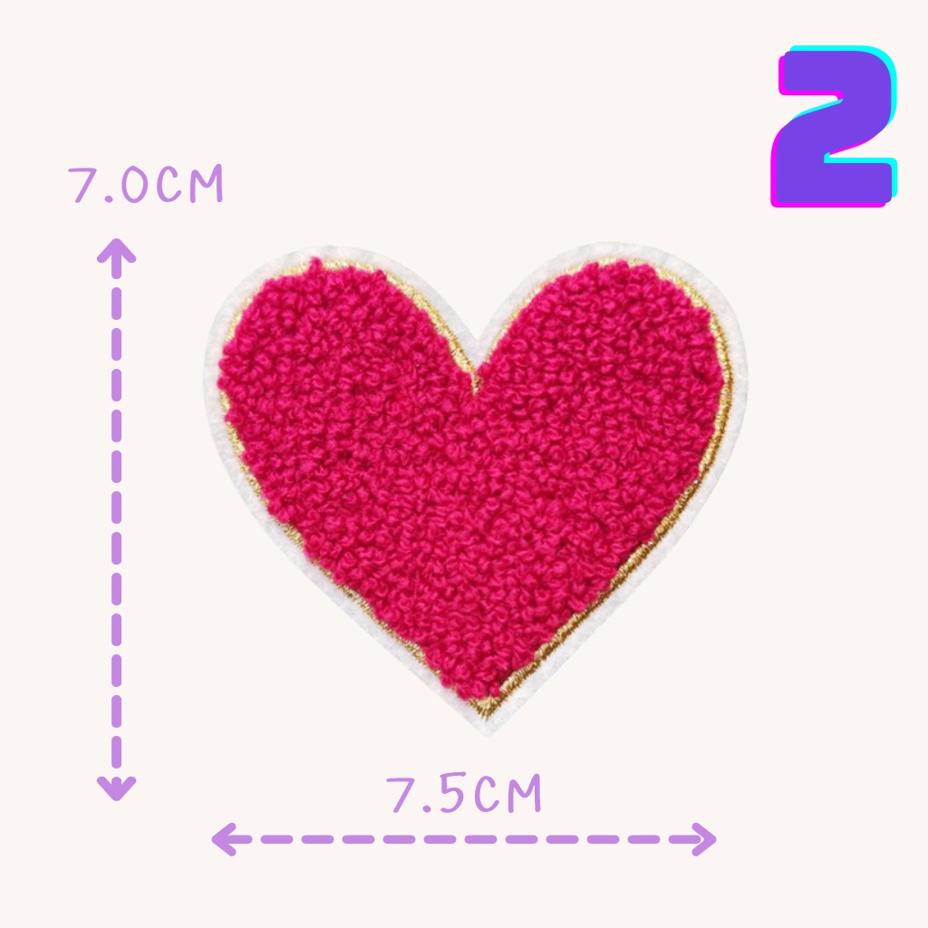 😄10บาททุกชิ้น😀DIY:ตัวรีดติดเสื้อ UC21 อาร์มติดเสื้อ ลายน่ารัก หัวใจปักฟู หัวใจหลากสี ใช้เตารีดรีดติดลงผ้าได้เลยค่ะ - รูปที่ 2