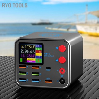 Ryo Tools สถานีชาร์จ USB 150W 8 พอร์ต QC3.0 Fast Wall Charger พร้อม Wireless Charge Power Adapter สำหรับโทรศัพท์ แล็ปท็อป 110-220V