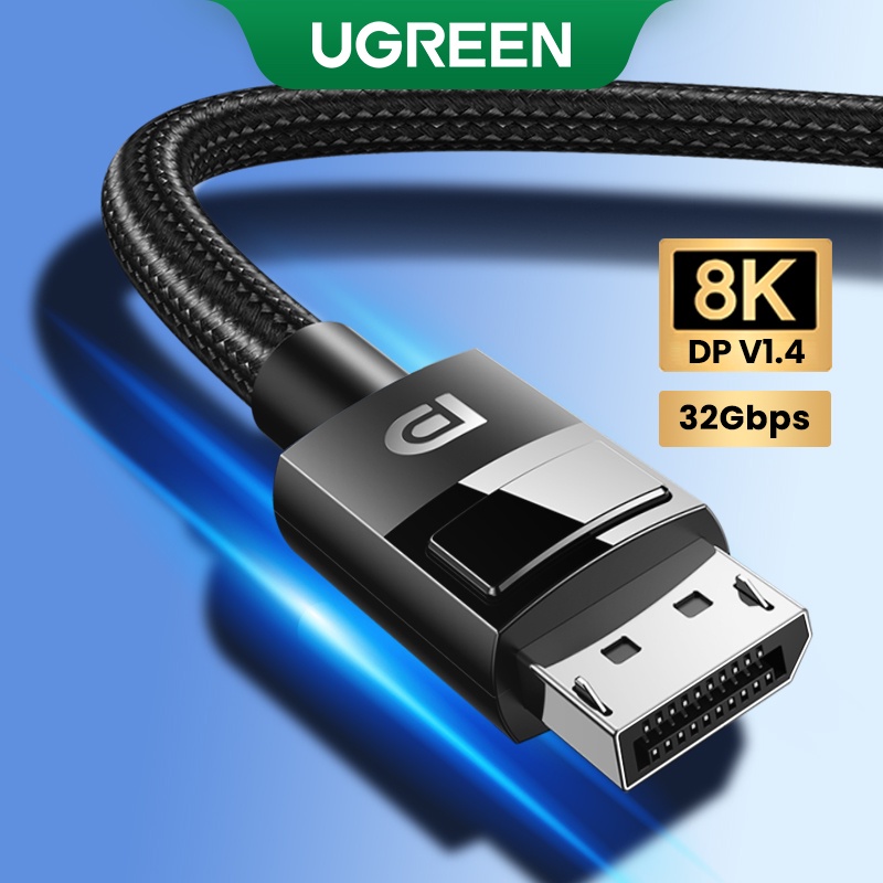 UGREEN DP Cable สายเชื่อมต่อพอร์ตจอมอนิเตอร์ 8K/60Hz 1.4 Cable Hig-speed 32.4Gbps สำหรับเกม PUBG HD 