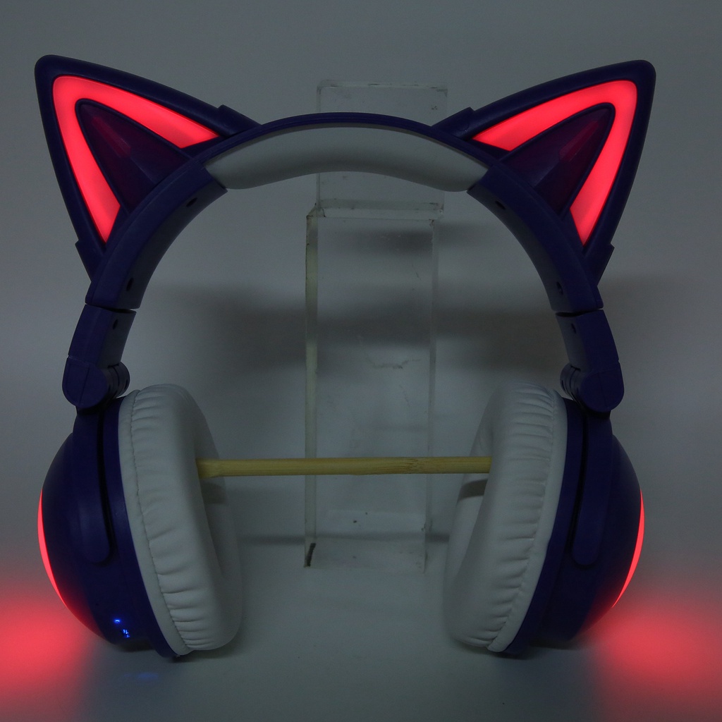 หูฟังแบบครอบหูแมว หูฟังบลูทูธ เกมลดเสียงรบกวน เกมสาวน่ารัก คอมพิวเตอร์ ฟังเพลง หูฟัง
