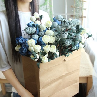 【AG】Artificial Flower Multifunctional Realistic PE Bridal Faux Simulation Rose for Wedding