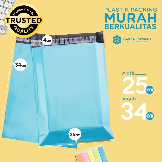 พลาสติก POLYMAILER PACKING ONLINE BABY BLUE ECOMICAL 25X34 bird01
