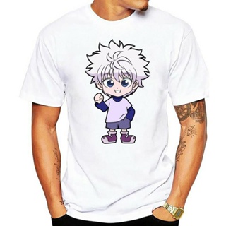 เสื้อยืด พิมพ์ลายอนิเมะ Hunter X Hunter Killua Zoldyck สีดํา สําหรับผู้ชาย ไซซ์ S ถึง 3XL_02