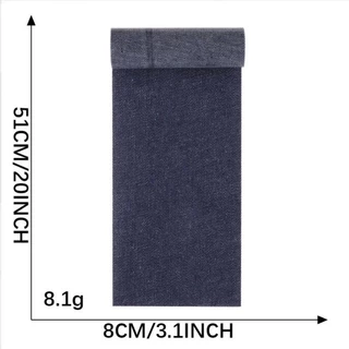 แผ่นแพทช์ผ้ายีน สีฟ้า ขนาด 51x8 ซม. สําหรับซ่อมแซมกางเกงยีน 1 ชิ้น