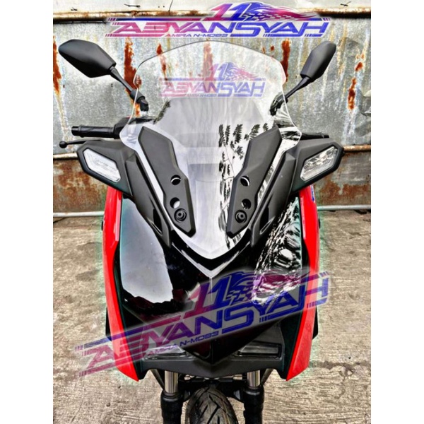กระจกบังลม Xmax New Connected 2023 Mini Super Racer ใหม่ Xmax Visor 2024 Mini Racer