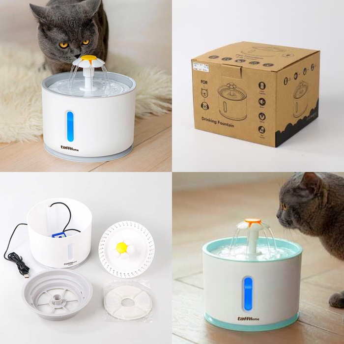 TaffiHOME น้ําพุตู้น้ําสําหรับสุนัขและแมว 2.4L - DR008