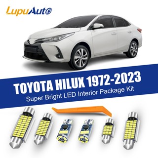 ไฟภายในรถยนต์ LupuAuto สำหรับ Toyota Vios 2008-2014 2015 2016 2017 2018 2019 2020 C5W Canbus หลอดไฟ LED อ่านหนังสือในร่มโดมแผนที่ไฟชุดกระเป๋าเดินทางสีขาวสีฟ้า