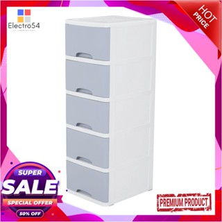 DRAWER ตู้ลิ้นชัก 5 ชั้น STACKO KS-515G 36x43.5x108 สีฟ้าDRAWER UNIT WITH 5 DRAWERS STACKO KS-515G 36X43.5X108 LIGHT BLU