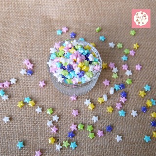 น้ำตาลตกแต่งเค้ก Sprinkles รูปหัวใจ  ดาว คละสี 25 กรัม