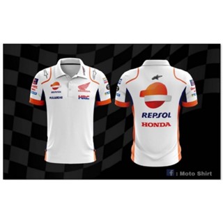 2020 เสื้อโปโลแขนสั้นแห้งเร็วสําหรับขี่จักรยานยนต์ MOTO GP HONDA