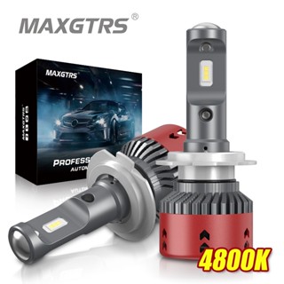 Maxgtrs ชิปหลอดไฟ Led H1 H3 H7 H8 H11 HB3 HB4 9005 9006 D1 D2 D3 D4 4800K 9600LM CSP 2 ชิ้น