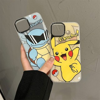 เคสแข็ง สำหรับ ไอโฟน iPhone 14 Pro Max iPhone 13 Pro Max iPhone 12 Pro Max iPhone 11 Cartoon โปเกมอน Pokemon ปิกาจู Pikachu &amp; กระรอก Squirtle Hard Case