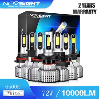 Novsight N12 9005 H4 H7 H11 ไฟ Led ไฟหน้ารถยนต์ 72W 10000Lm 6500K แสงสีขาวสําหรับติดรถยนต์