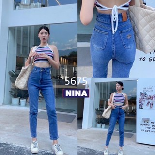 🌟STF_SHOP🌟#5675 กางเกงยีนส์ผ้ายืดขายาวเอวสูง บอกเลยว่าผ้ารุ่นนี้ยืดหยุ่นเก็บทรงกระชับเว่อร์ งานฟอกสีสวยมากกก ฟอกเข้มๆ