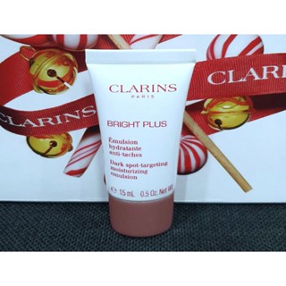 อิมัลชั่นลดเลือนจุดล่างดำ แท้💯%Clarins Bright Plus Dark spot targeting moisturizing emulsion 15ml. มีฉลากไทย