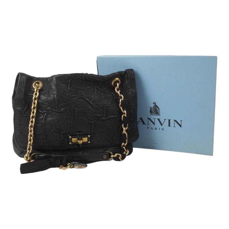 กระเป๋า Lavin flap bag black ued