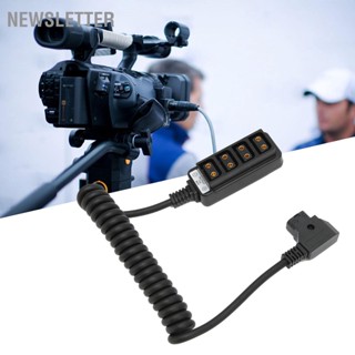 Newsletter D Tap ชายถึง 4 พอร์ต Dtap Female Splitter สายไฟสีดำ Spring Cable Adapter สำหรับกล้อง ARRI RED