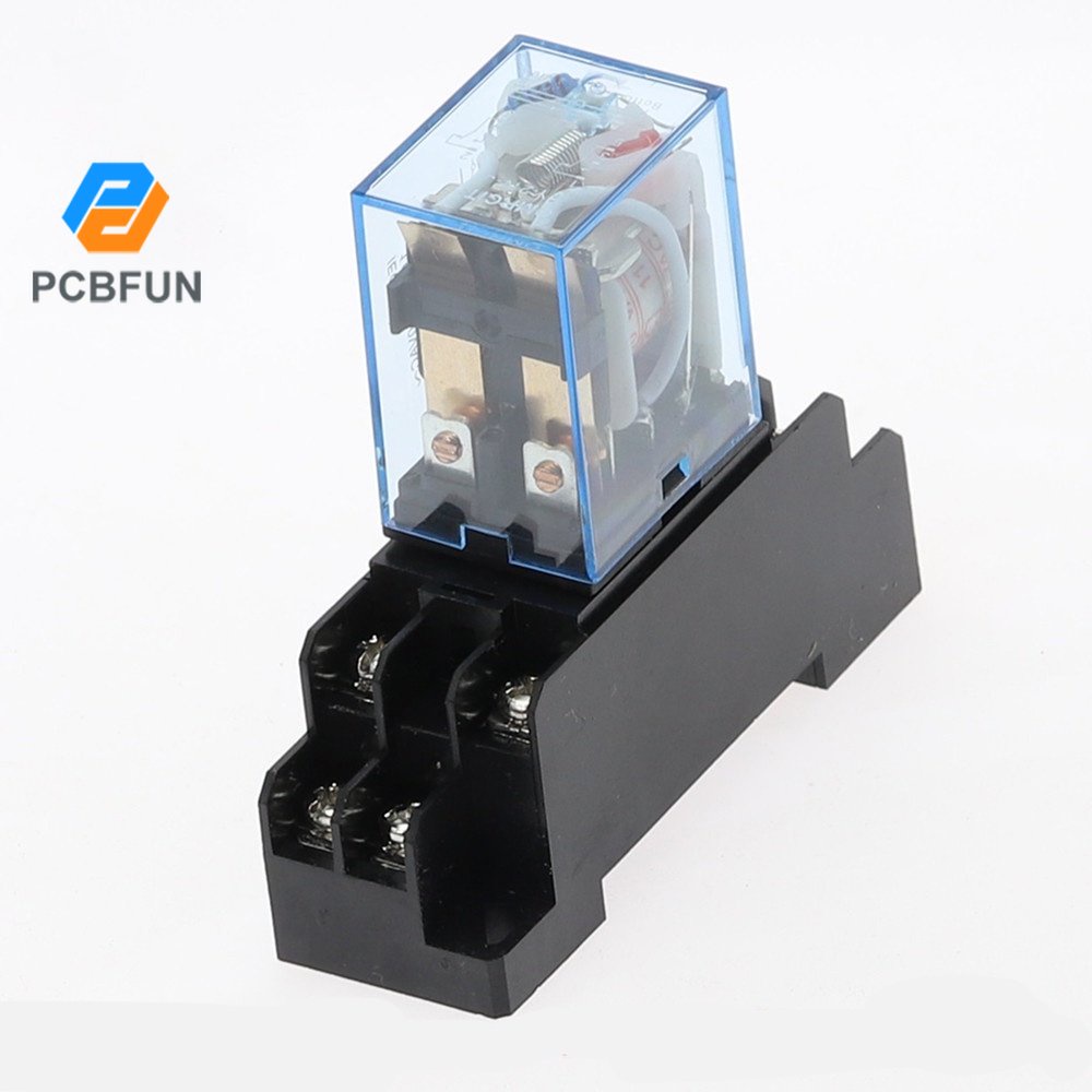 Pcbfun LY2NJ DC12V Coil Power Relay 10A รีเลย ์ ขนาดเล ็ กรีเลย ์ LY2NJ HH62P 8-pin ซ ็ อกเก ็ ต