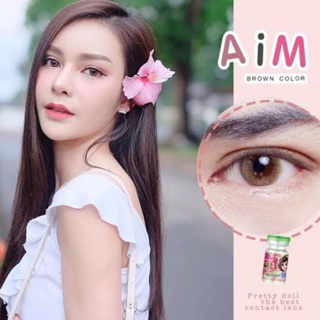 คอนแทคเลนส์ รุ่น Aim สีเทา/ตาล Gray/Brown มีค่าสายตา (0.00)-(-6.00)